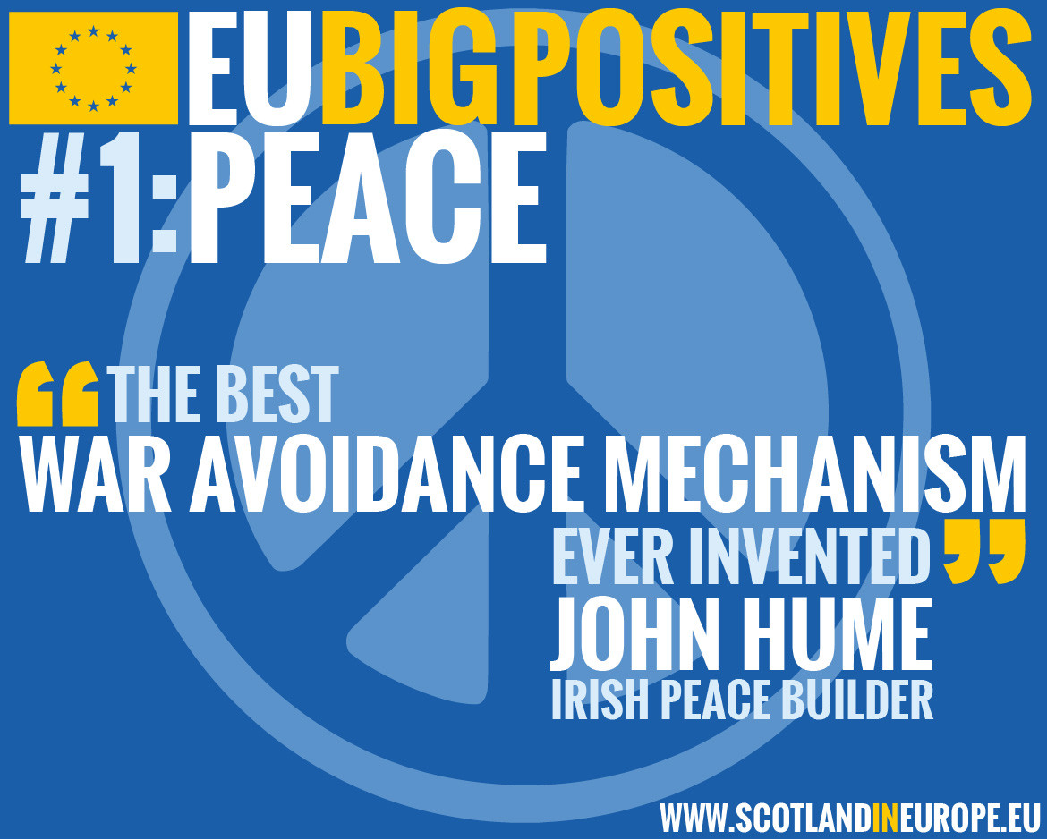 one of a set of social media infographics highlighting the five "big positives" of EU membership